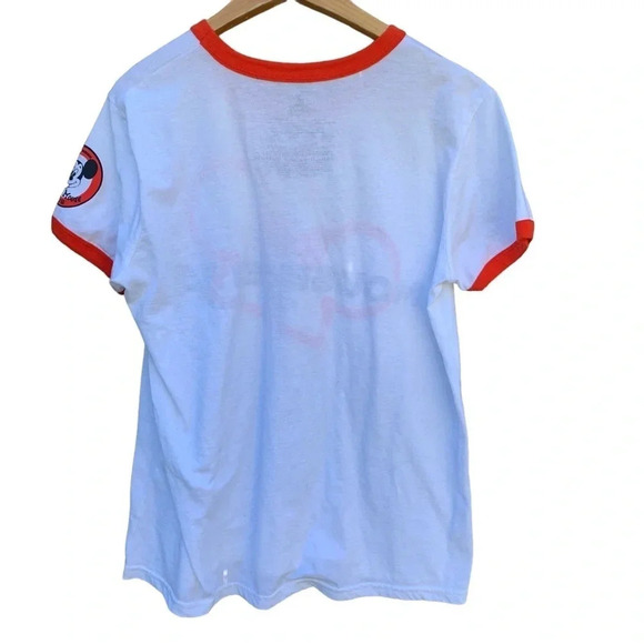 MICKEY Mouse Club MOUSEKETEER Ringer Tee T Shirt Womens size large - Picture 3 of 4